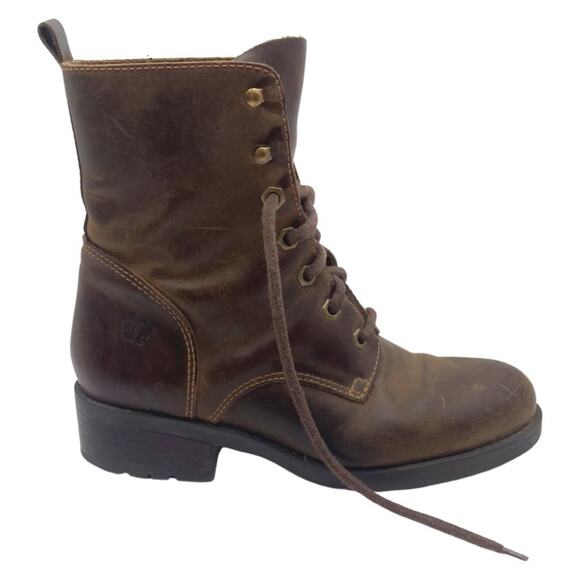 SUNBELT SHOES men\'s combat boots brown leather size 9